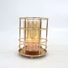 Candele Gold Metal Hollow Out Porta di ferro Articoli Candlestick Wire Decor Regali