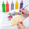 Figurines décoratives 10pcs DIY PAPE FAN ART CRAFT BAMBOO Gift Home Decoration Ornements Dance Hand Fans Fans Party