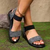 Casual Shoes Women Sandals French Square Toe Summer 2024 Wear Resistant Outdoors Slip-On Women's Zapatos Para Mujeres