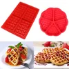 Baking Moulds 1Pc DIY Waffle Maker Silicone Mold Non-stick Kitchen Bakeware Cake Mould Makers For Oven High-temperature Set