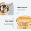 Ensembles de vaisselle de riz en fût de bol de service cuit à contenant de sushi Storage en bois beancurd gelée de gelée