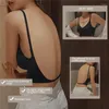 Tenue de yoga Femmes sexy lingerie BRAS BRAS BRAS INvisible sous-vêtements Deep V Low Cut Push Up Bra Intime Female Breatte Bralette mince