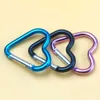 Carabiner Alluminio a forma di cuore 1000pcs/lotto Regalo per regalo Clip da campo da campo da campeggio esterno Bottiglia d'acqua Hanging Filla all'ingrosso JY10 Anello