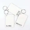 Keychain de fête sublimation bricolage Blank Favor Pendant MDF TRANSFERT DOUBLE CHEUR DOUBLE CHECHAINS LAGE DÉCORAGE CAVEL