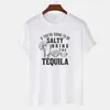 T-shirt feminina Tequila álcool Drivilha de álcool T-shirts Mulheres SLVE SLVE SLVE HIPPPE RETRO VAIA PRAIA CAMISA UNISSISEX Cotton Gráfico TS TOPS T240510