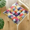 Pillow 40CM Linen Chair Square Stool Backrest Seat Pad Buttocks Mat Home Office Computer Protective