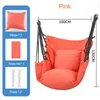 Hanging Swing Canvas Hanging Chair Student Student Hängematte mit Kissen Innen Camping Swing Erwachsener Freizeitstuhl 240429