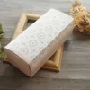 Enveloppe-cadeau 22 * 9,3 7cm 10 élégant motif de fleurs brun clair box en papier biscuits au chocolat bougies de mariage fête du mariage packagingq240511