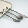 Dijksets Pure Titanium keuken servies set picknick frosted mes fork lepel en eetstokjes reizen camping draagbaar