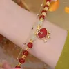 Bracelets de charme chinois LONGE LORC LOCK JADE BRACELET FEMME INS HAUTE VALEUR Étudiant Girlme Girlme ANCIEL