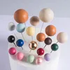 Party Supplies 10st Colored Ball Cake Topper Diy Decoration Baby Shower Kön avslöjar första födelsedagsbröllopsrekvisita