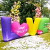 Day Wedding Proposer Marier Saint-Valentin Nouveau amour Iatable Room Outdoor Decoration LED Light Baby Birthday Party Decor Cadeaux 1208