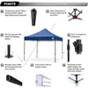 テントとシェルターAbccanopy Heavy-Duty Ez Pop-up Canopy Tent with Side Walls 10x10 Navy Blue Beach Pavilion Tentq240511