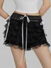 Short féminin Femme S dentelle 3d fleur de fleur