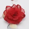 Fleurs décoratives DIY Simulate Rose Blossom Hair Clip Bride Bridesmaid Head Bijoux Cérémonie de mariage Fleur