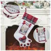 Tree Dog Ornaments Paw Strump Socks Strumpor med fotorhållare Hem Julfestdekorationer levererar 1122 S