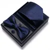 Neck slips set nyaste stil mix färger semester gåva slips handduk pocket rutor manschetten set slips låda dot man påskdag