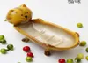 Cartoon keramische dieren zeep Daal Fruit Candy Dish Badkamer accessoires Set Kit Wedding Home Decor Handwerkporselein Figurine1897166