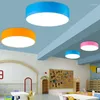 Plafondlampen ecojas acryl ronde led spoeling mount child flushmount licht voor de kleuterschool