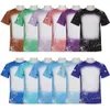 Women Party Sublimation Supplies US Men Shirts Heat Transfer Blank Bleach Shirt Bleached Polyester T-Shirts Fs9535 ed T-