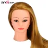Mannequin Heads Nouveau style professionnel Head Synthétique Human Model Hair For Doll Barber Training Makeup with DIY tissé SET Q240510