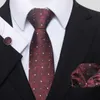 Neck Tie Set Classic Style Silk Holiday Present Tie Pocket Squares Set Nathtie Black Wedding Accessories Rands Office