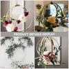 Flores decorativas 20 PCSDecorative Diy Christmas Wreaths Crafts Material Círculo Círculo Ring Ring Anniversary Leis Hoop Wooden Dream Catcher