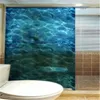 Window Stickers Blue Film Water Ripple Decal Privacy Glass Cover Home Shower Door Bedroom Strippable Decorative Films Arts