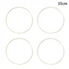 Dekorativa blommor 4st Circle Home Decor Metal Rings Wall Hanging Floral Hoop Baby Shower Birthday For Macame Dream Catcher Gold DIY