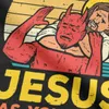 Dames t-shirt Jezus heeft je rug jujutsu retro christelijke t-shirt dames en heren katoen retro korthelige sleve t-shirt plus size top t240510