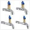 Bathroom Sink Faucets Outdoor With Lock Fast Open Faucet Mop Pool Longer Washing Machine G1/2 Anti-theft Brass Garden Tap