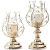 Candlers style européen Crystal Flower Metal Home Mome salon Light Dîner Mariage Restauration Romantique Décoration