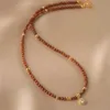 Colliers pendents Minar Vintage Naturel Stone Riginge Perles Perles Collier Pendant pour femmes