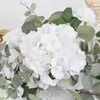 Decorative Flowers Artificial Hydrangea Silk Heads For Wedding Party Decoration