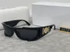 Luxury Fashion Classic Designer Solglasögon för män Kvinnor Sköld smal Wrap Rectangle Shape 4446 Unisex Sun Glasses