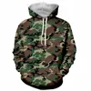 Sweat à capuche masculine Camouflage décontracté quotidien Imprimé soldat militaire Fashion Street Sweet-shirt Taked Sweat Tactic Tactic Tactic