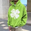 Con cappuccio maschile maschile medio stpatricks stamping moda trend pullover hoodie casual hood toe slipper