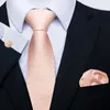 مجموعة ربطة عنق منسوجة 100 ٪ من حرير التعادل مربعات الجيب مربعات كوفلينك
