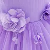 Robes de fille en bas âge pour filles robes de fête princesse soirée 3d fleur de fleur de mariage tutu robe de bal arc 1er anniversaire bal d'été 1 à 4 ans