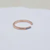 Cluster Rings Of S925 Pure Silver Moonstone Micro-encrusted Diamond Rose Gold Opening Adjustable Ring For Women