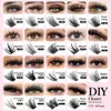 Falsche Wimpern Mix Color 144 Russian Volumen Yuanzhijie Eyelash Natural Weiches Diy Cluster Netter Hirsch Regenbogen Q240510