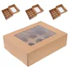 Nehmen Sie Container 4 PCs Papt Cup Muffin Box Cupcake 12 Count Mini Boxen mit Deckentil