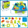 Childrens 4-in-1 tragbarer Wasserspieltisch Strandspielzeug mit 24 Sensoren Aktivität Splash Table Toys 240509