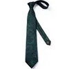 Neck Tie Set Men Tie Green Black Floral Necktie For Men Designer Tie Set Hanky Cufflinks Fashion Tie Business Wedding Party MJ-7177