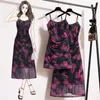Casual Dresses Women Sling Summer Female O Neck Sleeveless Large Size 4XL Elegant A Line Vintage Butterfly Printed Pleated Sexy Vestido