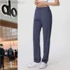 Desginer Als Yoga Aloe Pant Leggings Womens Autumn/Winter New Fitness Running Loose Breattable Sports Straight Wide Leg Pants