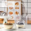 Engångskoppar sugrör 10st högkvalitativ rund mousse transparent plastkaka tårta tiramisu förpackningslådor glass pudding efterrätt med