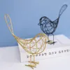 Figurine decorative Iron Bird Abstract Animal Figurina Retro Nordic Decorazione per la casa Art Regalo creativo Metal