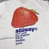 American Streetwear Men T-shirt Harajuku Hip Hop Y2K Strawberry Imprimez surdimensionné surdimension
