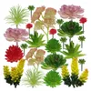 装飾的な花24 PCSテラリウム装飾シミュレートされた多肉植物模倣人工小道具モデル